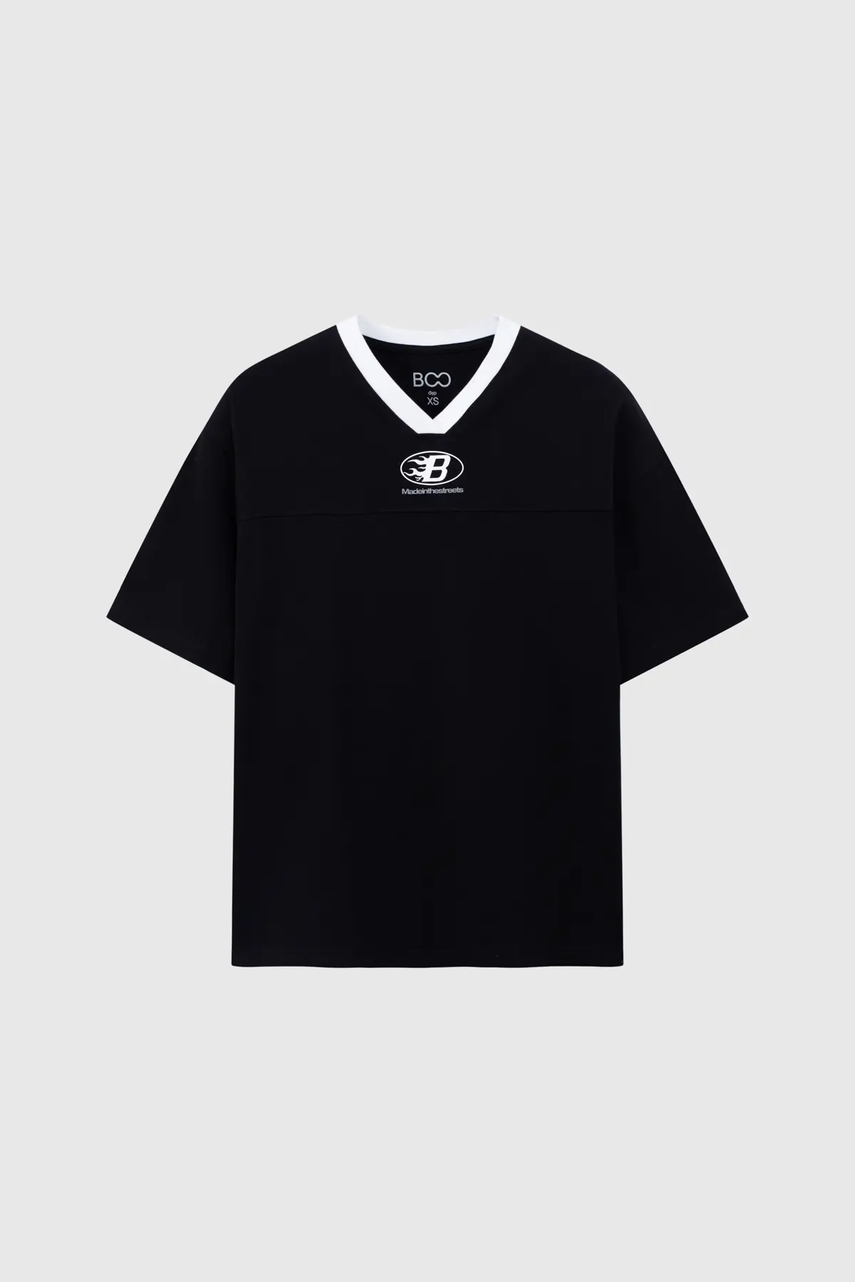 Áo phông jersey UN oversized phối cổ logo B