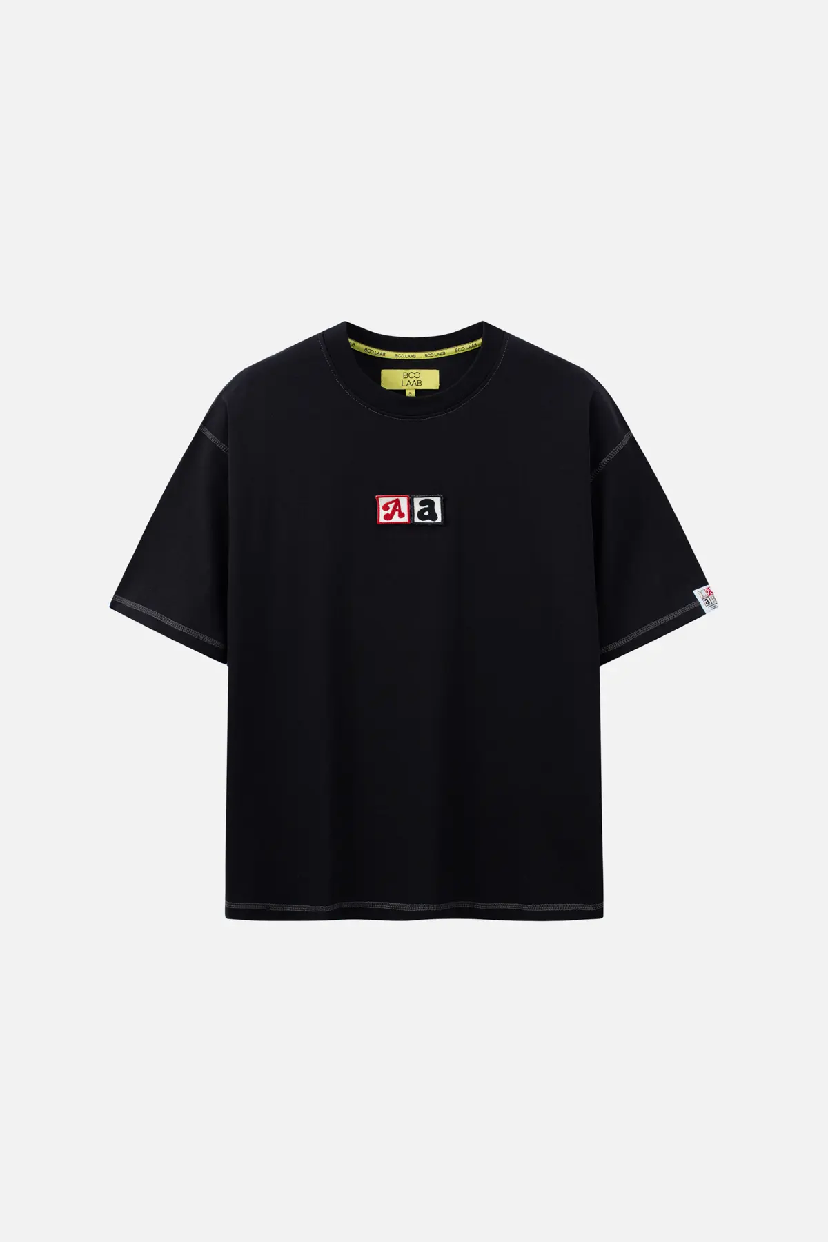Áo phông oversized đính patch thêu AA INF12