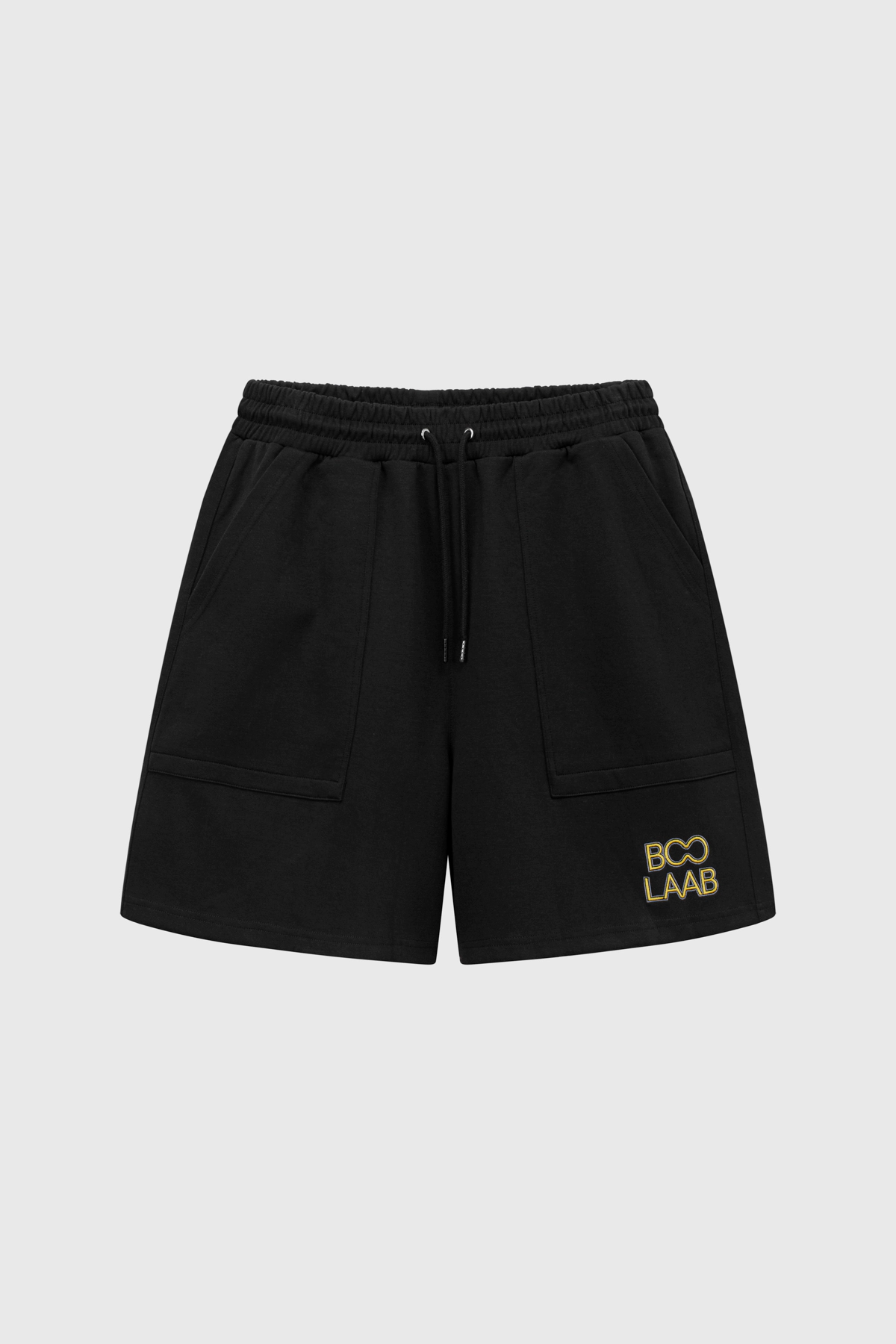 Quần shorts nỉ bermuda thêu logo BOO LAAB
