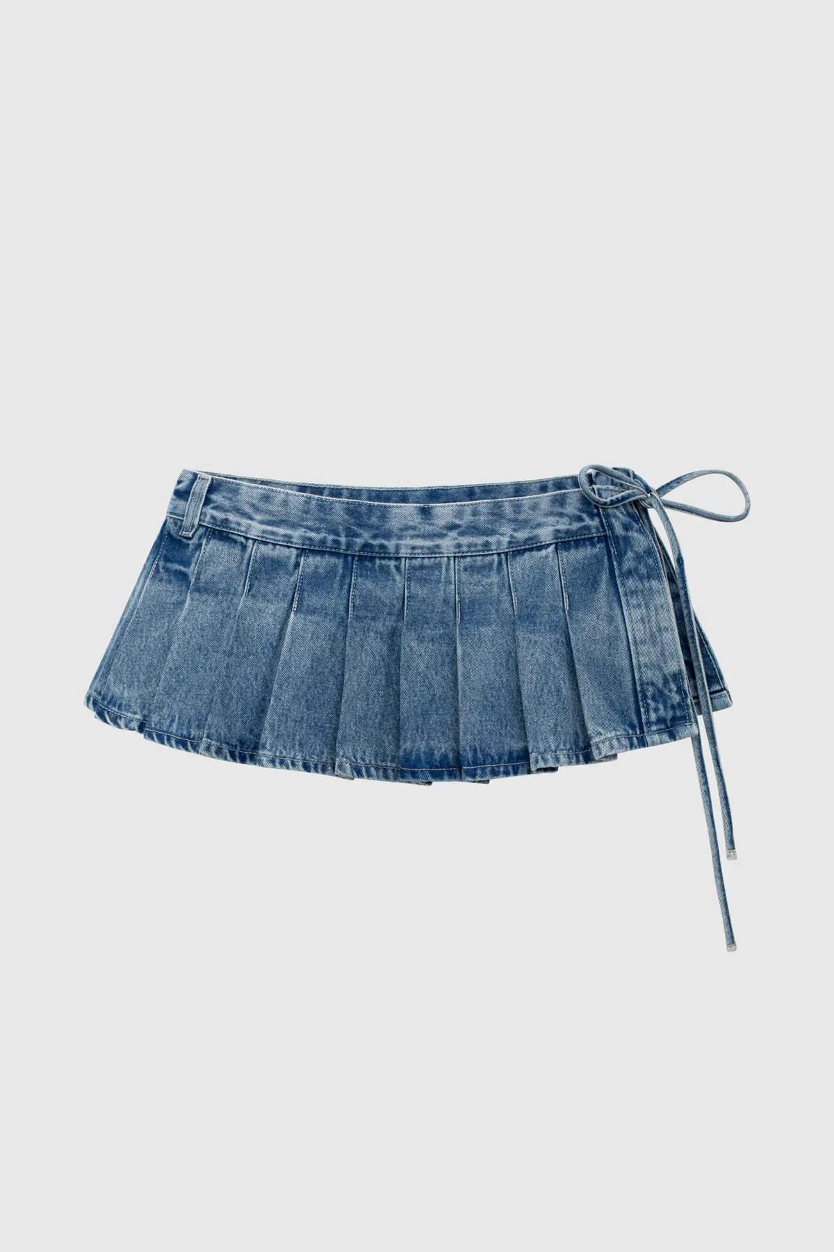Phụ kiện chân váy denim xếp ly INF12