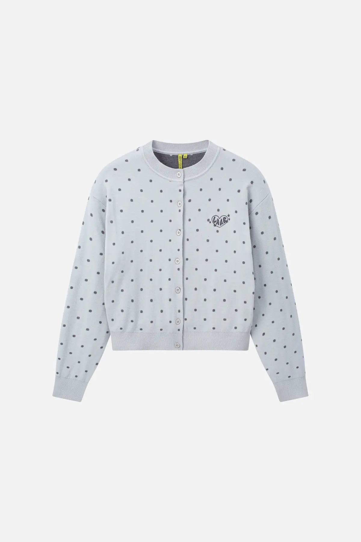 Áo len fitted cardigan mỏng chấm bi INF12