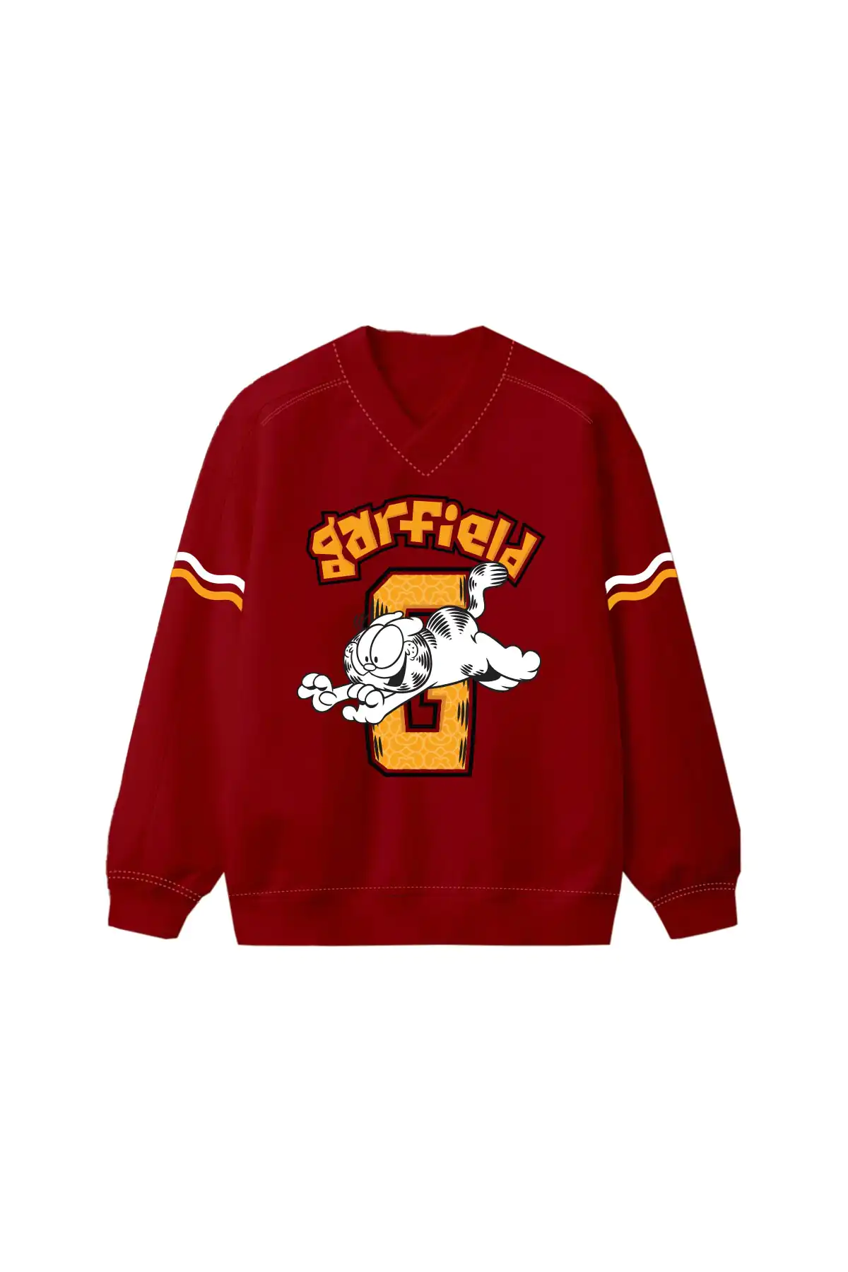 Áo nỉ không mũ Garfield tay raglan over fit