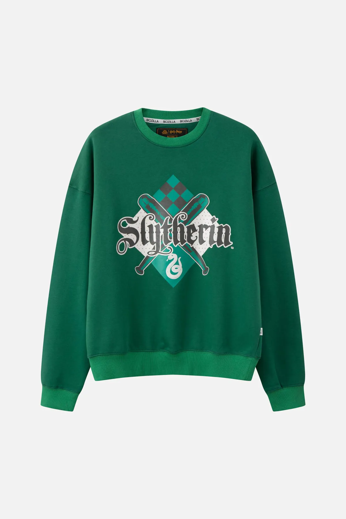 Áo nỉ không mũ Slytherin