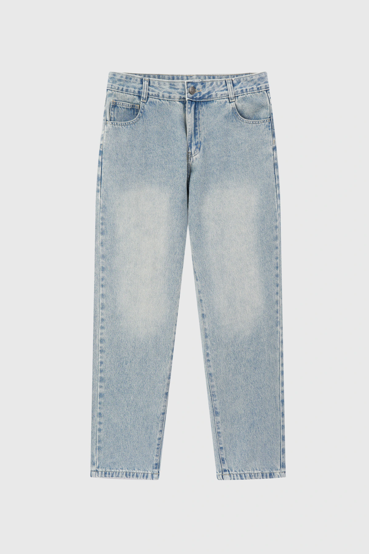 Quần jeans slim fit wash in dập nổi logo BOO ESS