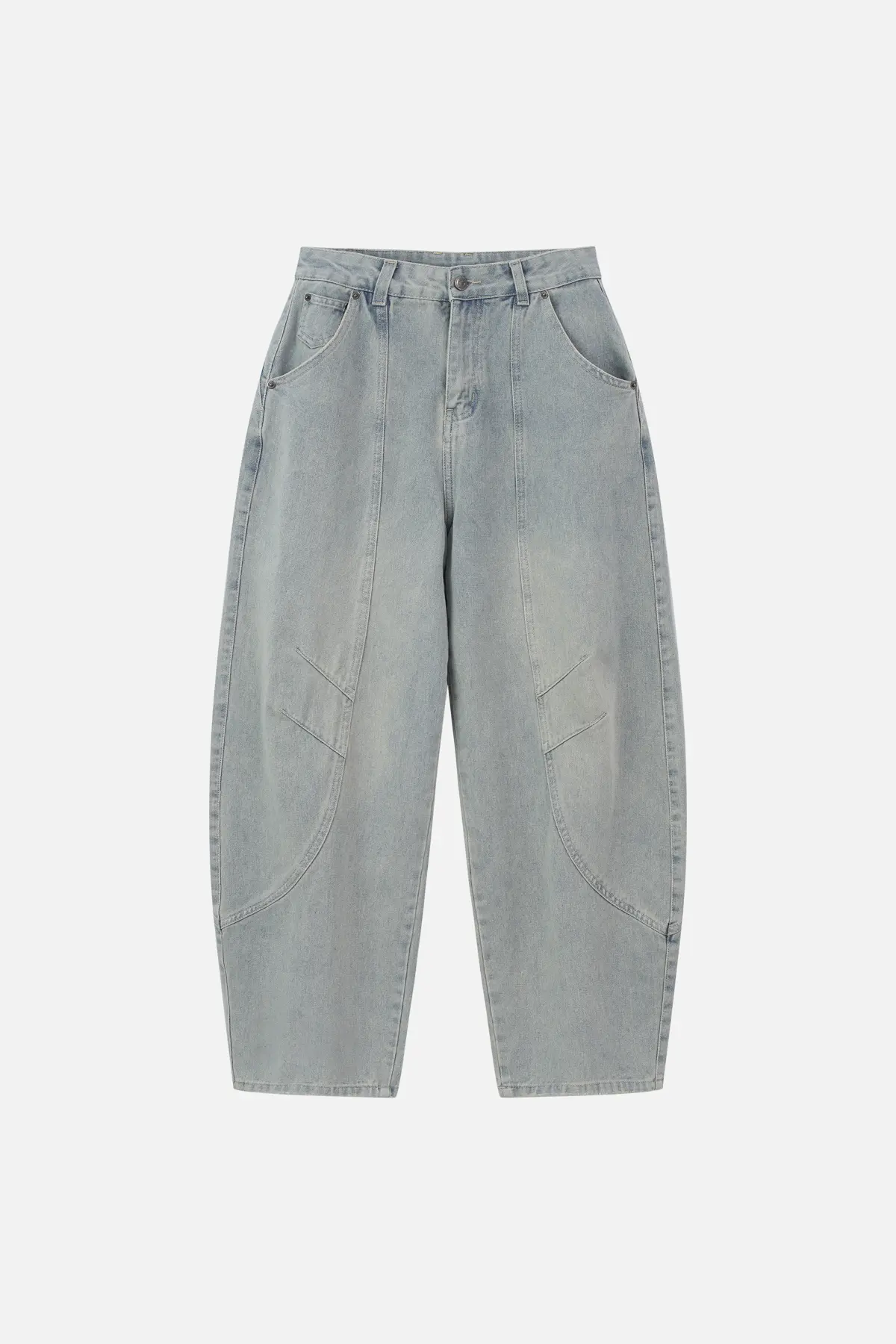 Quần jeans balloon xỏa túi thêu logo BOO