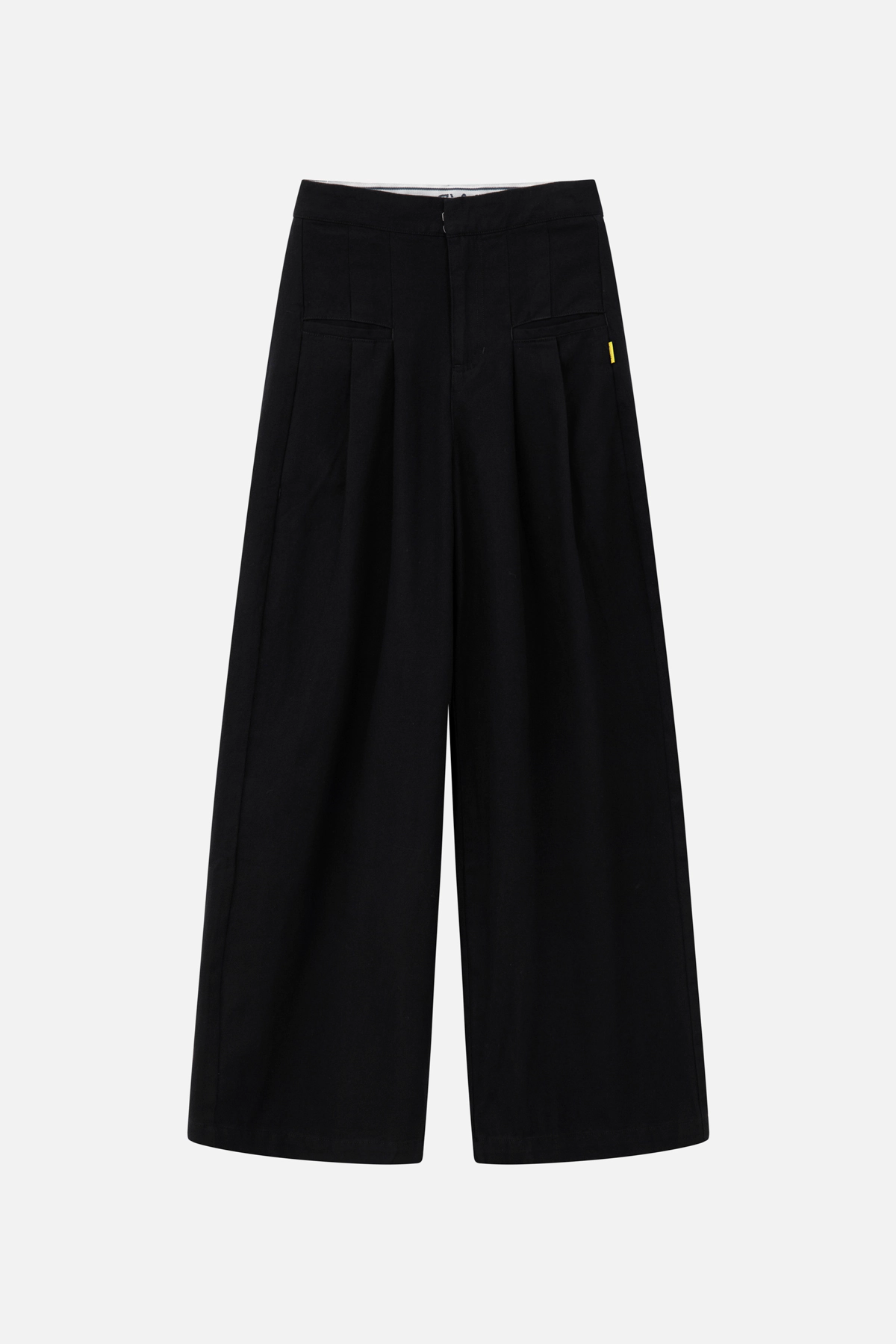 Quần khaki wide-leg bẻ cạp BOOLAAB
