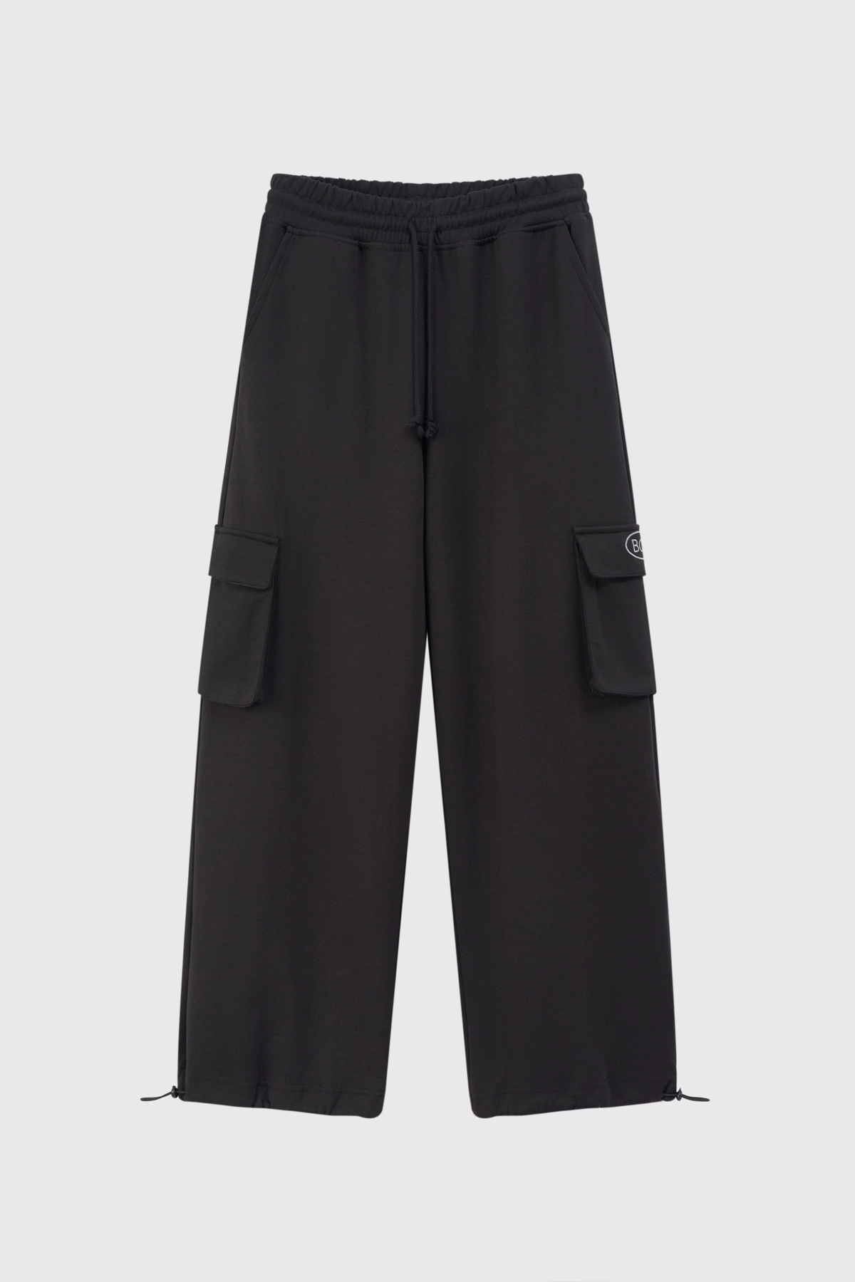 Quần nỉ wide-leg túi hộp thêu logo BOO ESS
