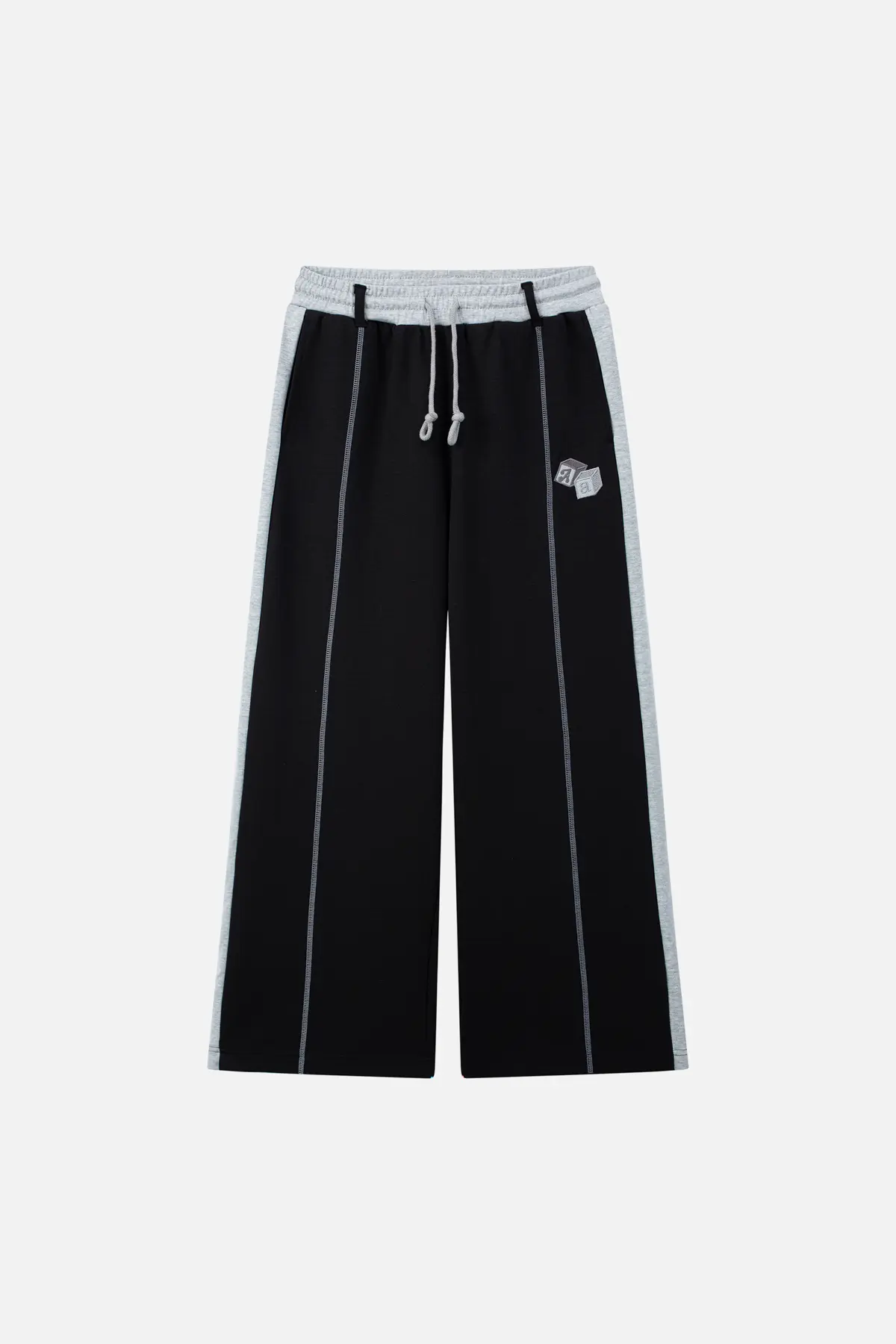 Quần nỉ wide-leg can phối thêu AA INF12