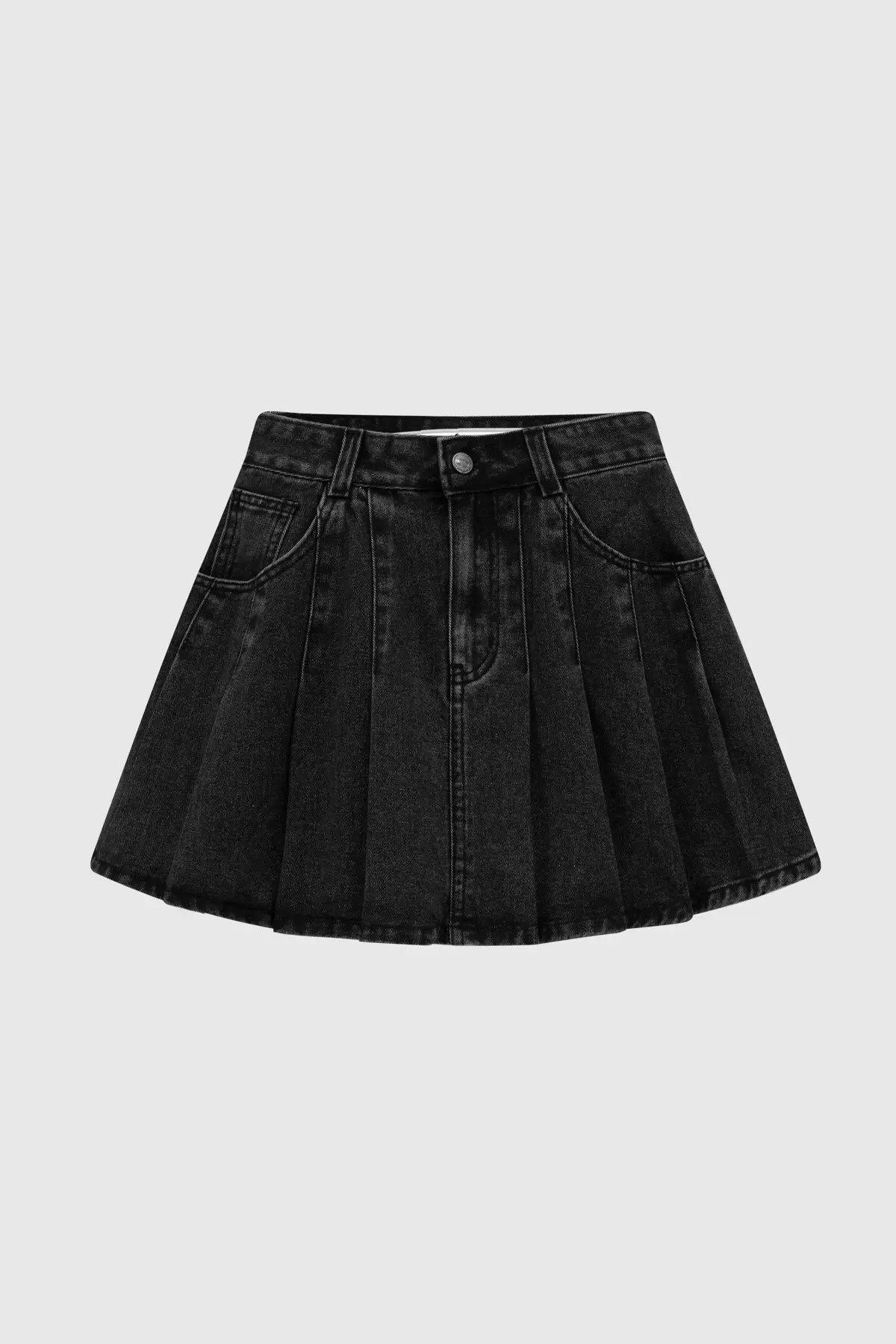 Chân váy mini JEANS  xếp ly ESS